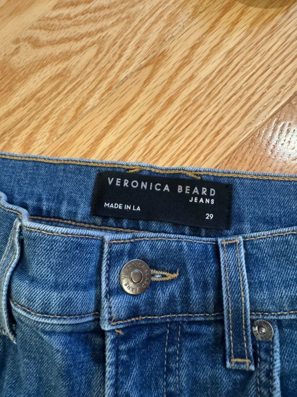 Veronica Beard Alenah Slim Straight Jeans | Size 29 | Midmorning Sun Color